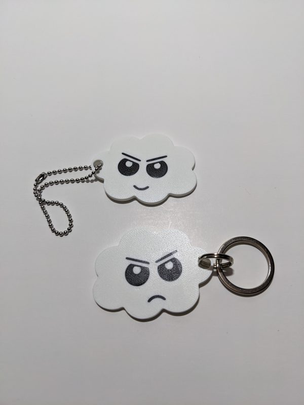 Angry cloud keyring/chain